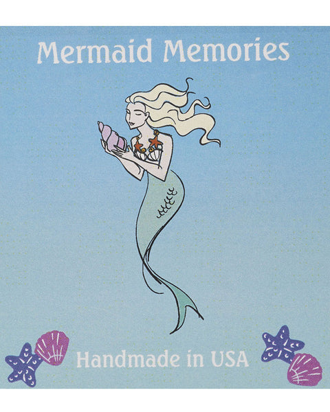 Mermaid Memories Textured Starfish on Sea Glass Dangling on French Wire