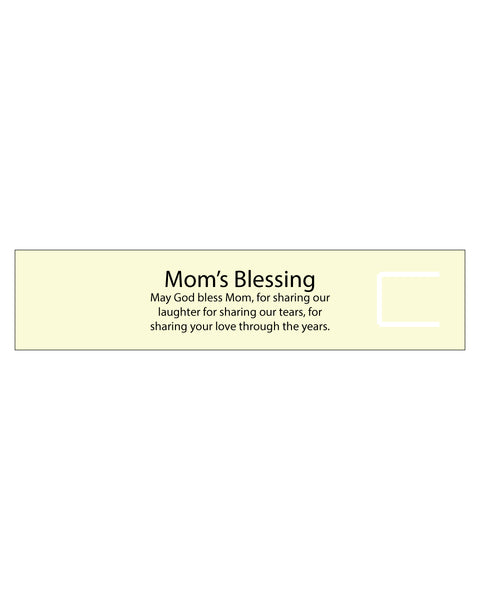 Mom's Blessing Prayer Engraved Inspirational Stretch Bracelet with Prayer Bookmark - Jewelry Nexus