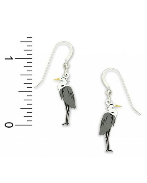 Sienna Sky Great Blue Heron Drop Earrings 1186