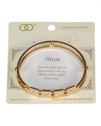 Mom's Safety Prayer Inspirational Bracelet with Prayer Card - Jewelry Nexus